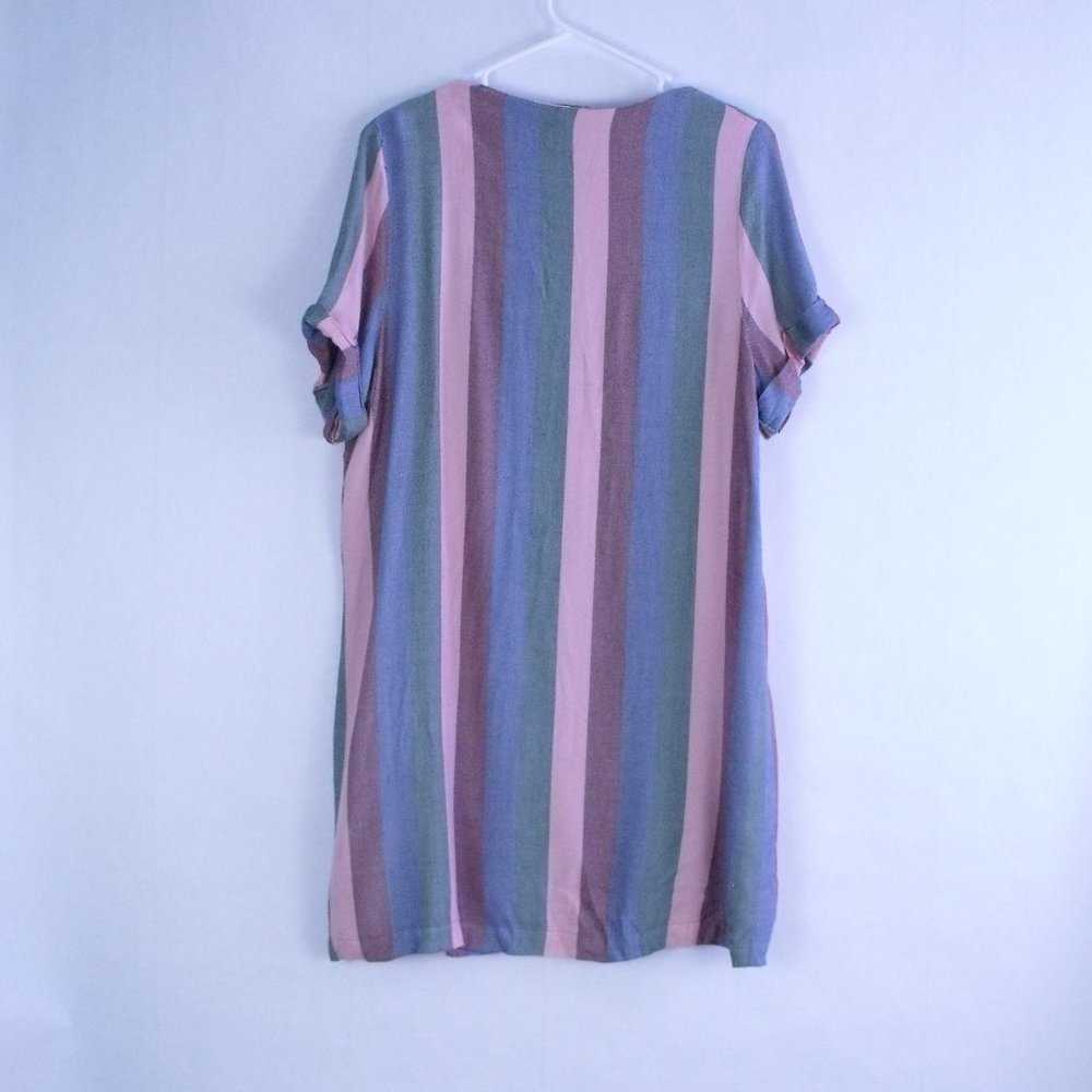 Show Me Your MuMu Striped Mini Dress - Blue, Pink, Green - Picture 6 of 6